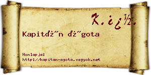Kapitán Ágota névjegykártya